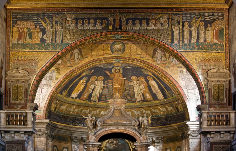 “I Cicli Musivi paleocristiani e carolingi:” La Basilica di SANTA PRASSEDE con i suoi mosaici